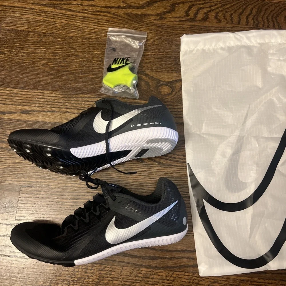 Nike Zoom Rival Sprint Track & Field Spikes Black/White Men's Size9.5 Fz9664-001